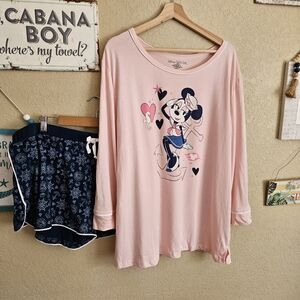 Disney Cruise Line Women's Pink Sailor Minnie Mouse Pajama Set XXL NEW